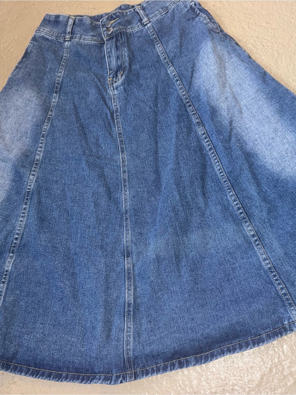 American Vintage Classic Indigo Denim Maxi Skirt